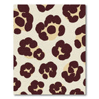 Deep Brown Leopard Spot Contemporary Rug