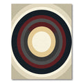 Rich Concentric Circles Ivory Red Rug