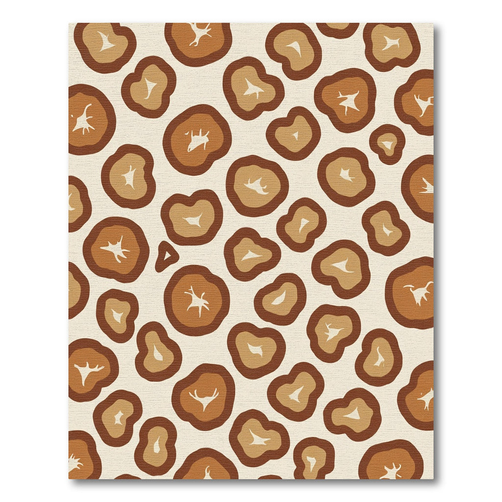 Brown and Tan Wood Grain Rounds Rug