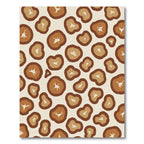 Brown and Tan Wood Grain Rounds Rug