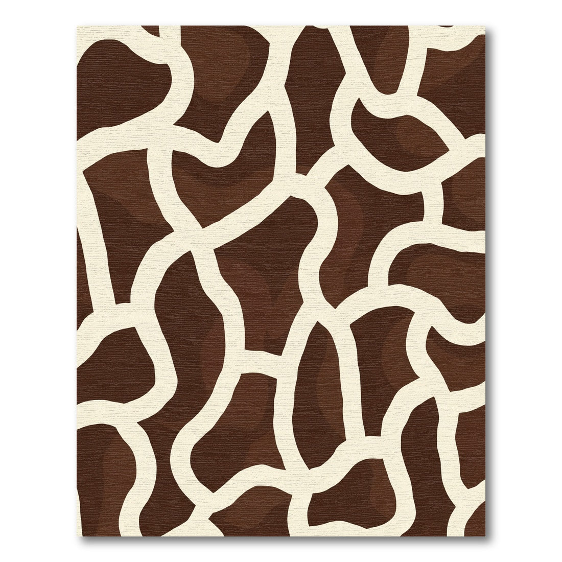 Brown Giraffe Spot Abstract Rug