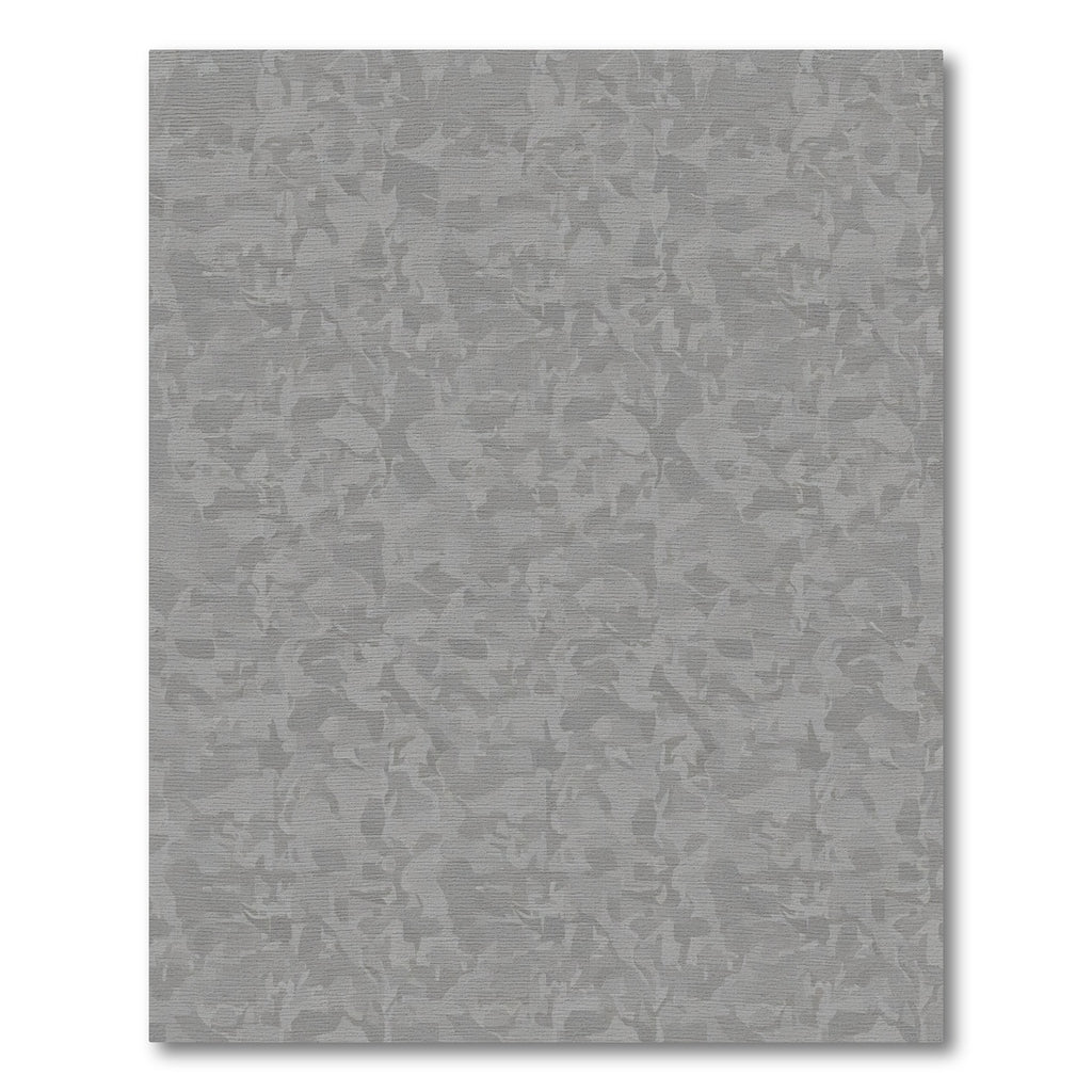 Muted Gray Abstract Camouflage Rug