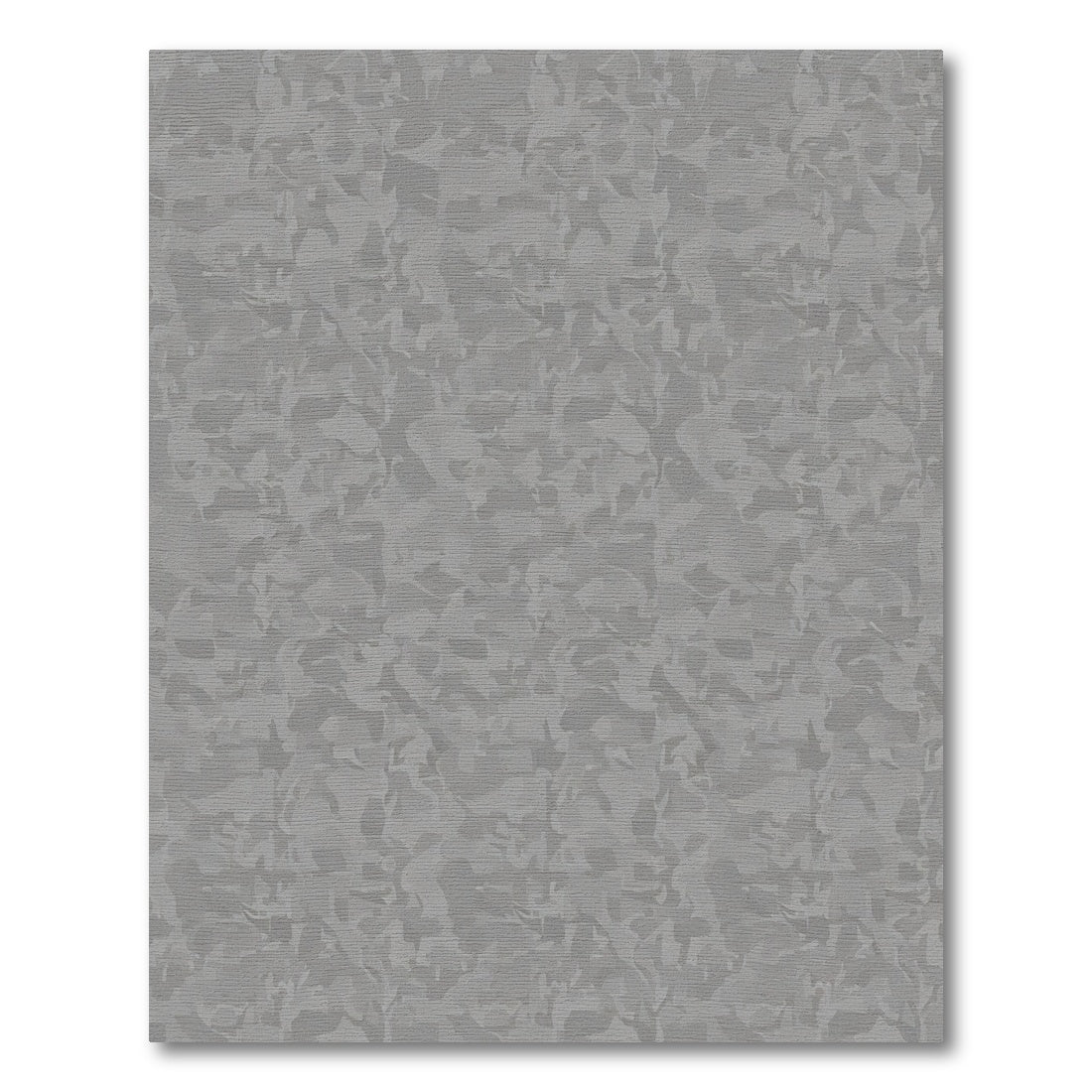 Muted Gray Abstract Camouflage Rug