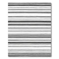 Black White Hand Drawn Stripes Rug