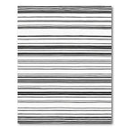 Black White Hand Drawn Stripes Rug