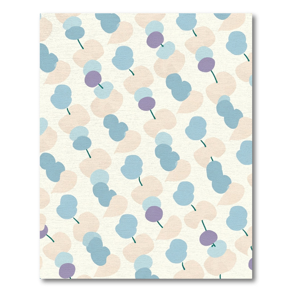 Soft Blue Purple Abstract Dots Rug