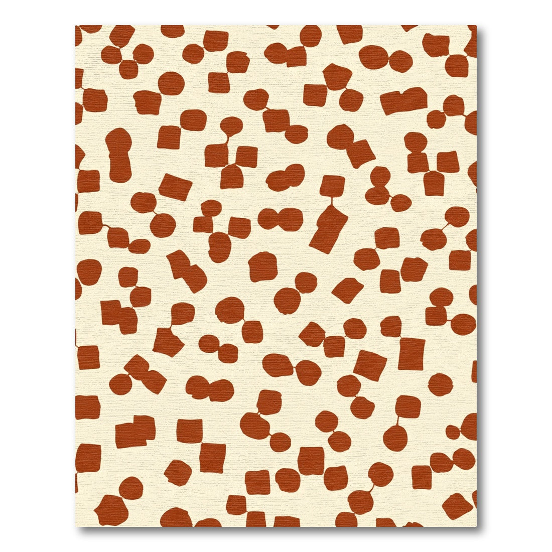 Terracotta Random Shapes Scatter Rug