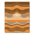 Dynamic Orange Striped Wave Rug