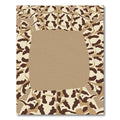 Earthy Camo Abstract Border Rug