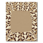 Earthy Camo Abstract Border Rug