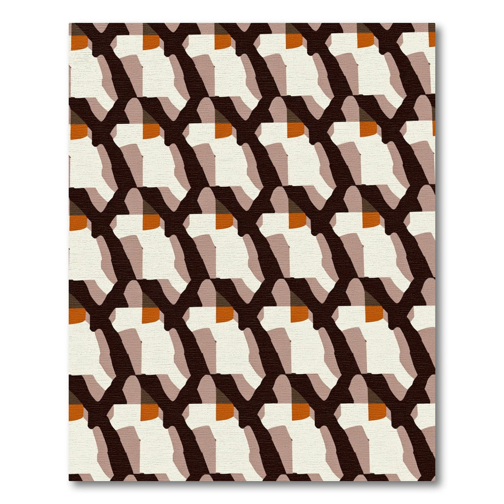 Abstract Geometric Earthy Tone Rug