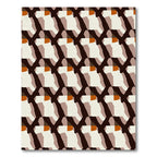 Abstract Geometric Earthy Tone Rug