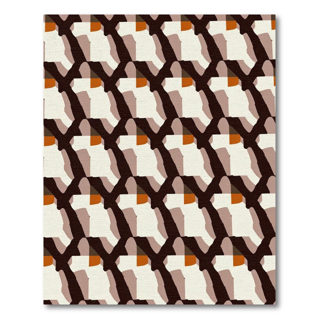 Abstract Geometric Earthy Tone Rug