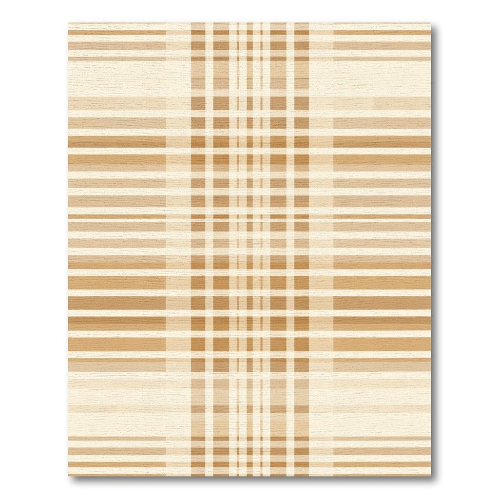 Golden Checkered Horizontal Stripe Rug