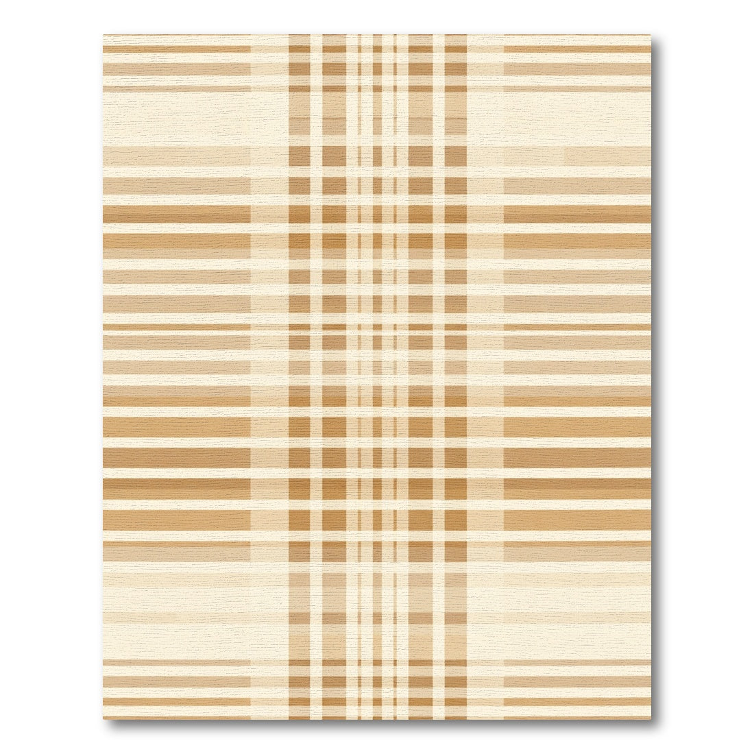 Golden Checkered Horizontal Stripe Rug