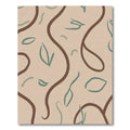 Beige Abstract Vine Leaf Rug