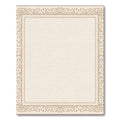 Elegant Beige Floral Border Square Rug