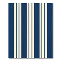 Classic Navy Cream Stripe Rug