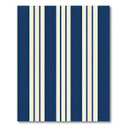 Classic Navy Cream Stripe Rug