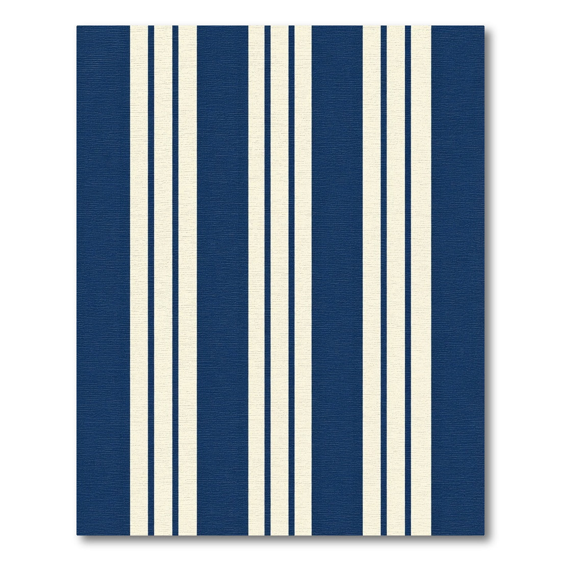 Classic Navy Cream Stripe Rug