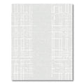 Abstract White Geometric Pixel Grid Rug