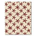Deep Red Starburst Scatter Rug