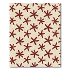 Deep Red Starburst Scatter Rug