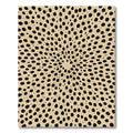 Tan Black Abstract Dot Burst Rug