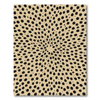 Tan Black Abstract Dot Burst Rug