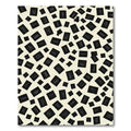 Black White Scattered Rectangles Rug