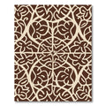 Brown Beige Organic Vine Mandala Rug