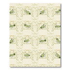 Green Insect Frames Cream Geometric Rug