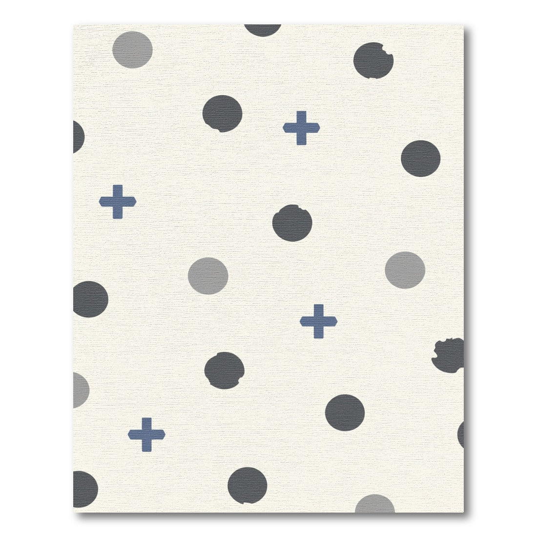Circles and Crosses Cream Scatter Rug