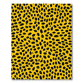 Yellow Black Spotted Animal Print Rug