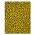 Yellow Black Spotted Animal Print Rug
