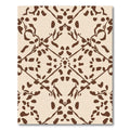 Ecru Brown Ogee Mirror Layout Rug