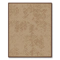 Earthy Brown Abstract Geometric Lines Rug