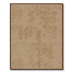 Earthy Brown Abstract Geometric Lines Rug