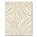 Neutral Tan Zebra Stripe Diamonds Rug