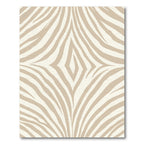 Neutral Tan Zebra Stripe Diamonds Rug