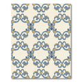 Blue Gold Contemporary Medallion Rug
