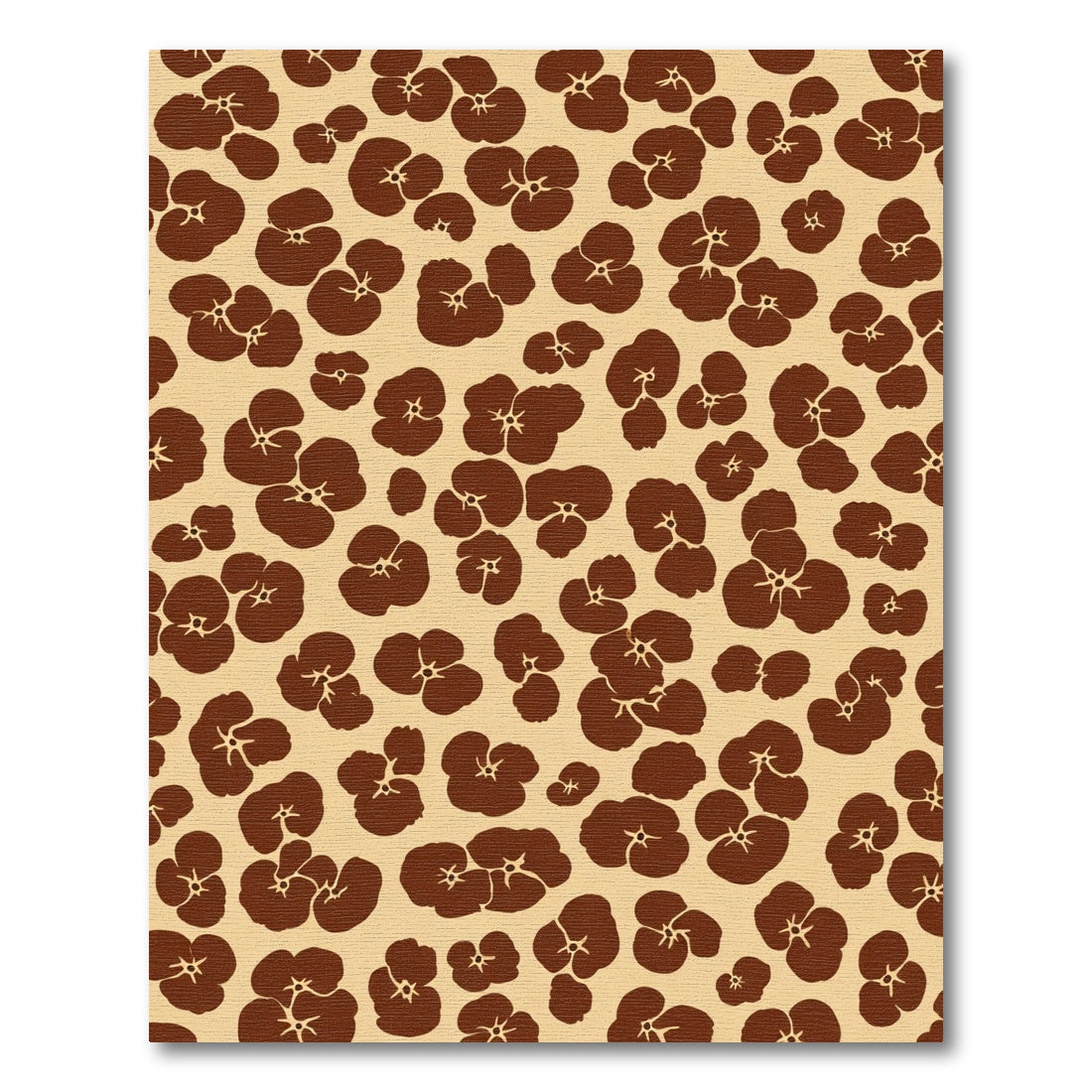 Brown Floral Cluster Repeating Arrangement Rug