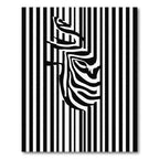 Black White Zebra Stripes Optical Illusion Rug