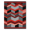 Red Gray Black Chevron Stripes Rug