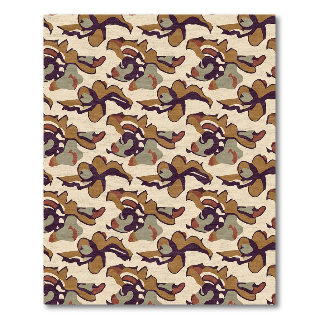 Earthy Organic Abstract Camouflage Rug