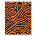Bold Orange Black Swirls Rug