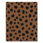 Brown Black Polka Dot Pattern Rug