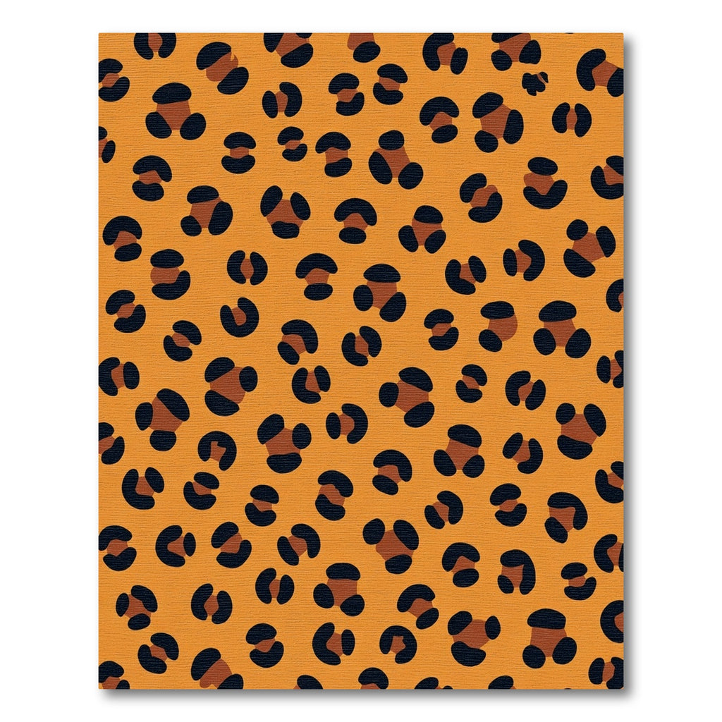 Orange Black Animal Spots Rug
