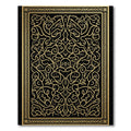 Black Gold Intricate Line Art Rug