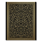 Black Gold Intricate Line Art Rug